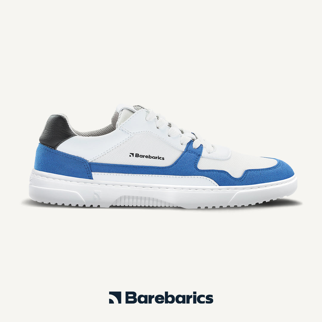 Barefoot Sneakers Barebarics - Zing - White & Blue 3 OzBarefoot Australia