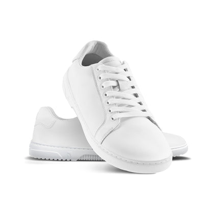 Barefoot Sneakers Barebarics Zoom - All White - Leather 2 OzBarefoot Australia