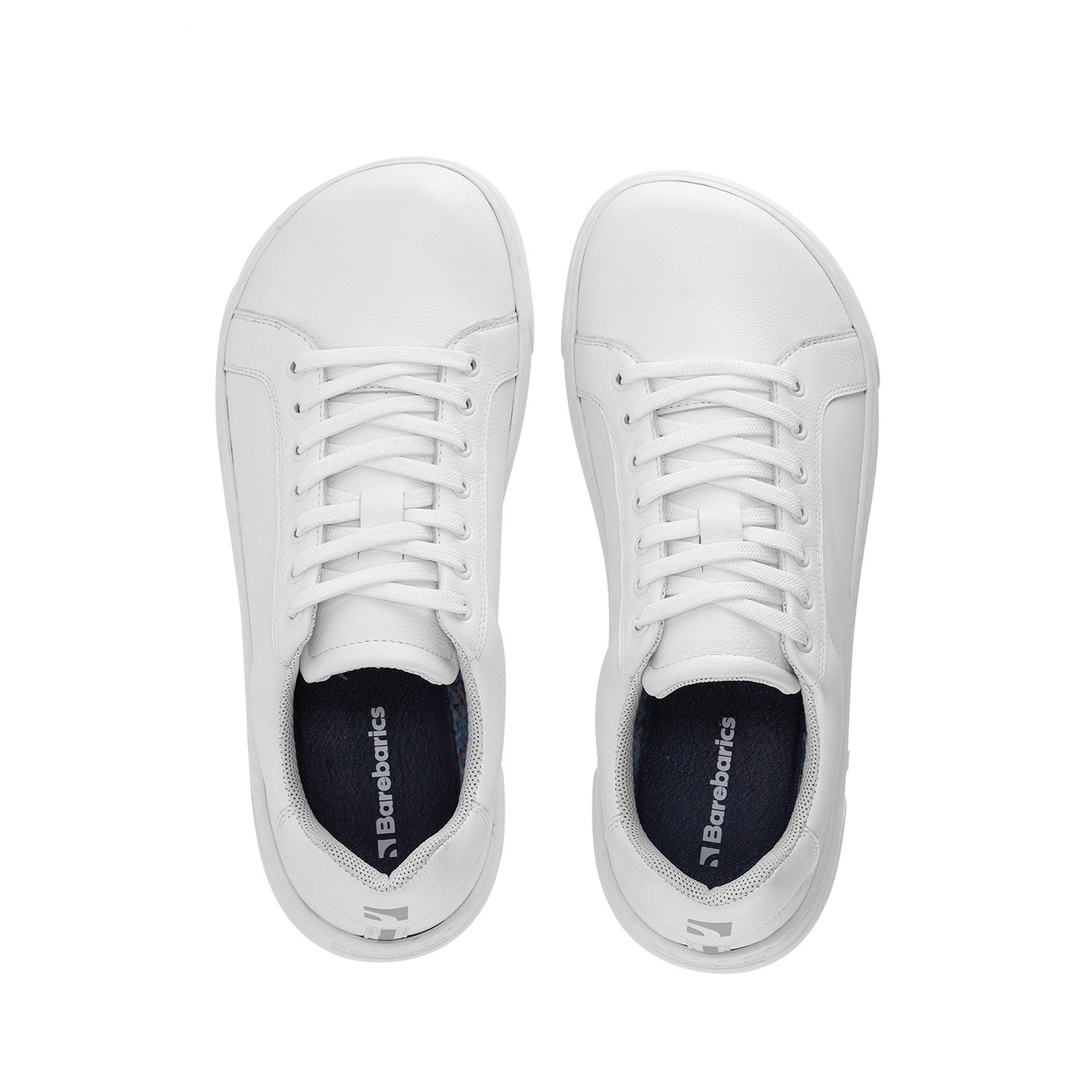 Barefoot Sneakers Barebarics Zoom - All White - Leather 5 OzBarefoot Australia