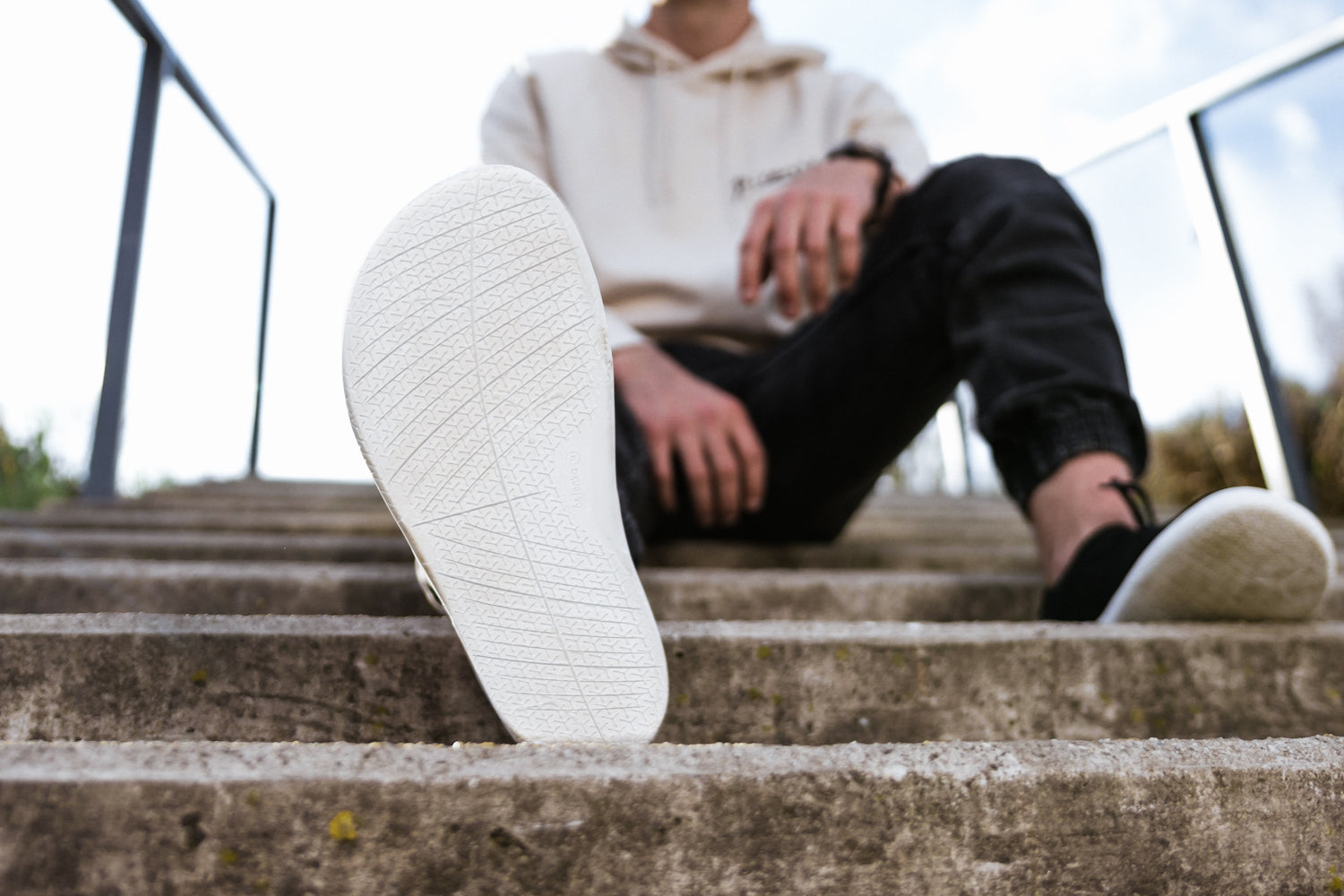 Barefoot Sneakers - Be Lenka Stride - Black & White 9 OzBarefoot Australia