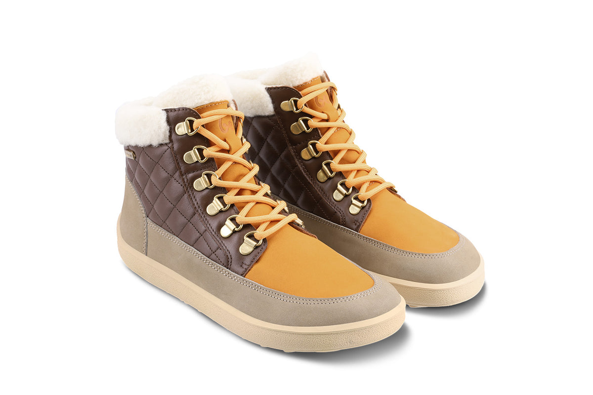 Barefoot Boots Be Lenka Olivia - Taupe, Dark Brown & Orange 2 OzBarefoot Australia