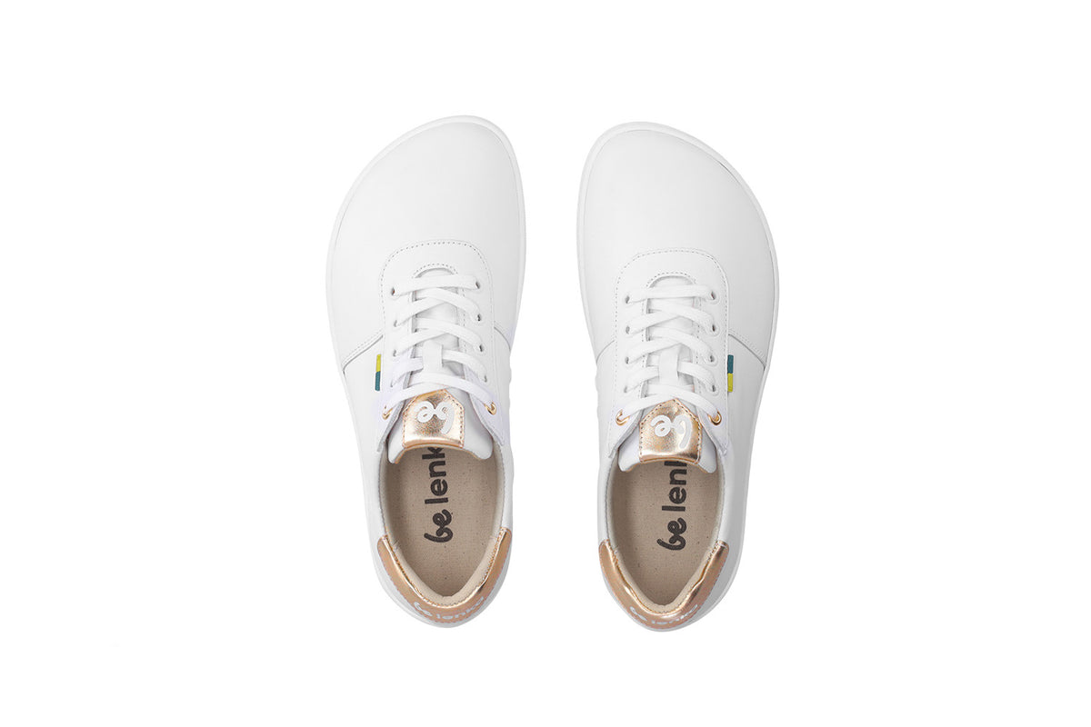 Barefoot Shoes Be Lenka Royale - White & Gold 5  - OzBarefoot