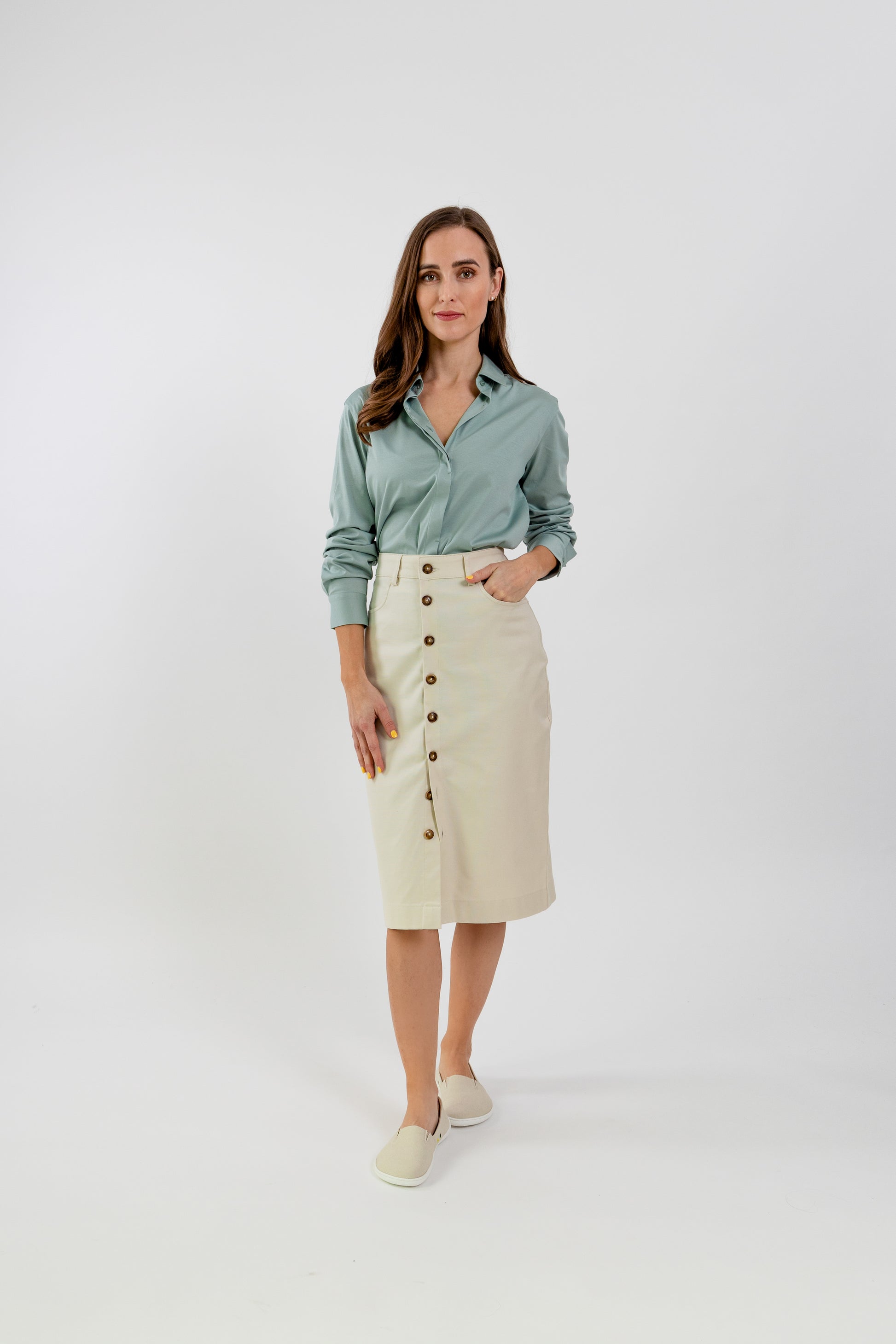 Women's Shirt Be Lenka Essentials - Pistachio Green 4 OzBarefoot Australia