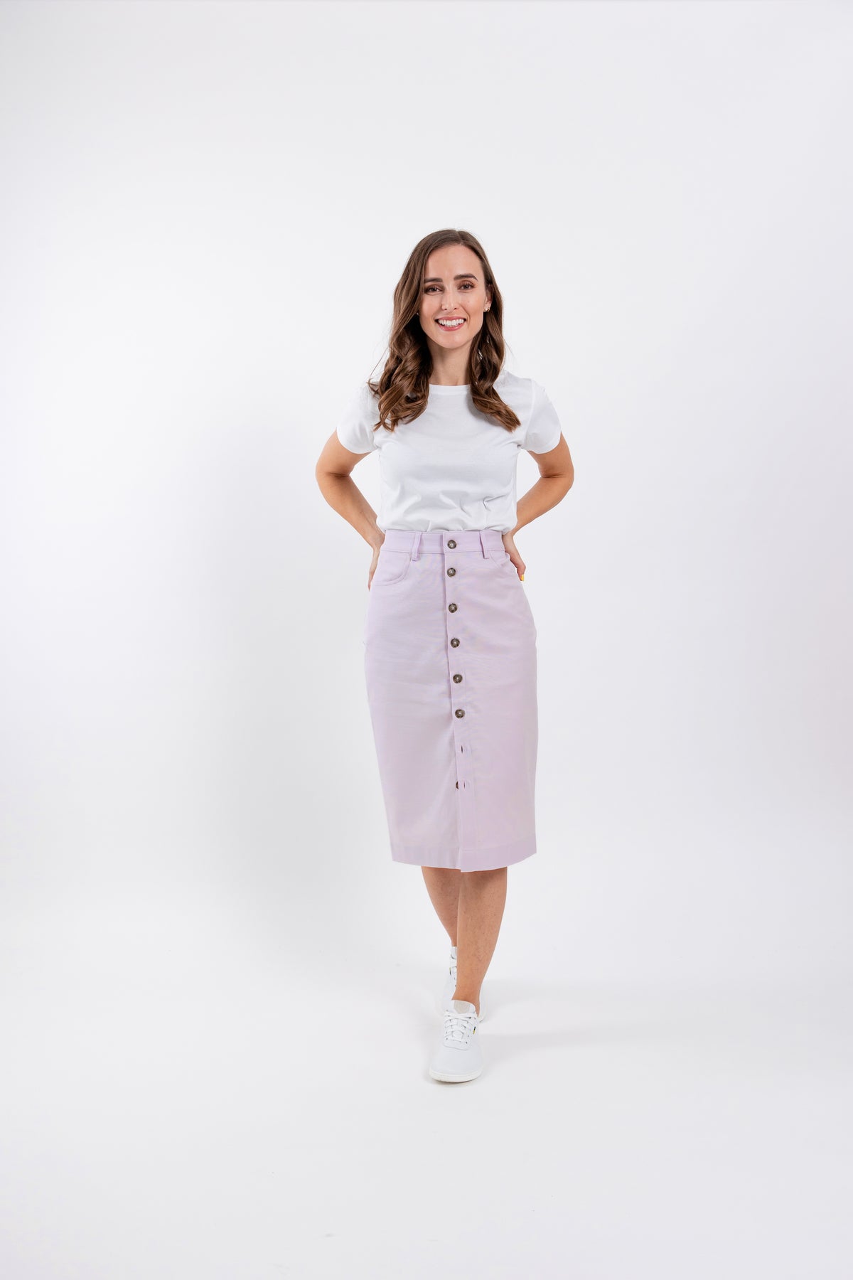 Women's Midi Skirt Be Lenka Essentials - Light Lilac 1 OzBarefoot Australia