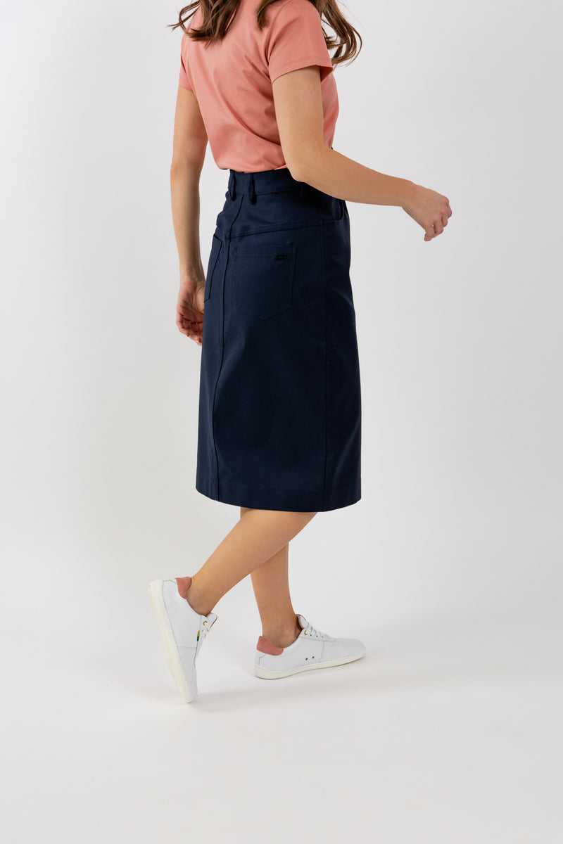 Women's Midi Skirt Be Lenka Essentials - Navy 2 OzBarefoot Australia