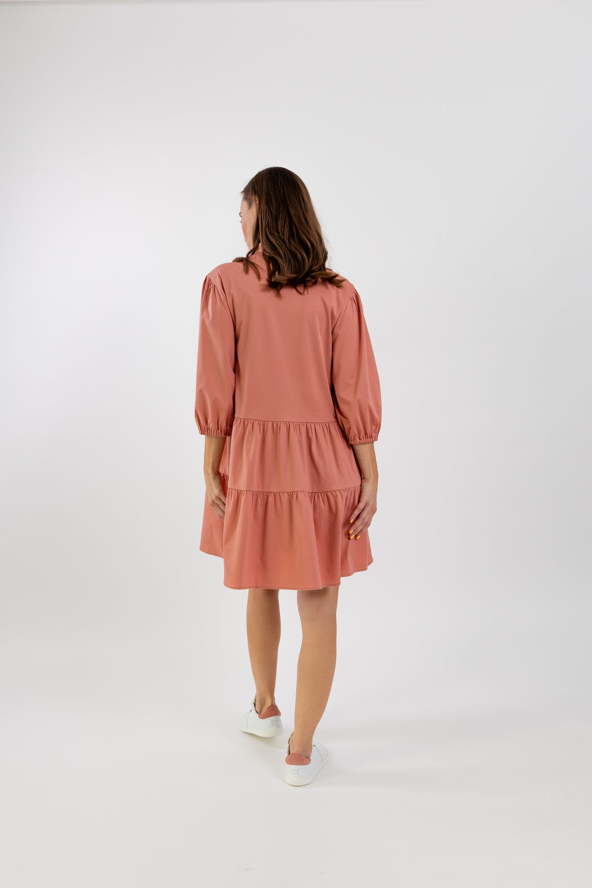 Women's Shirt Dress Be Lenka Essentials - Salmon Pink 4 OzBarefoot Australia