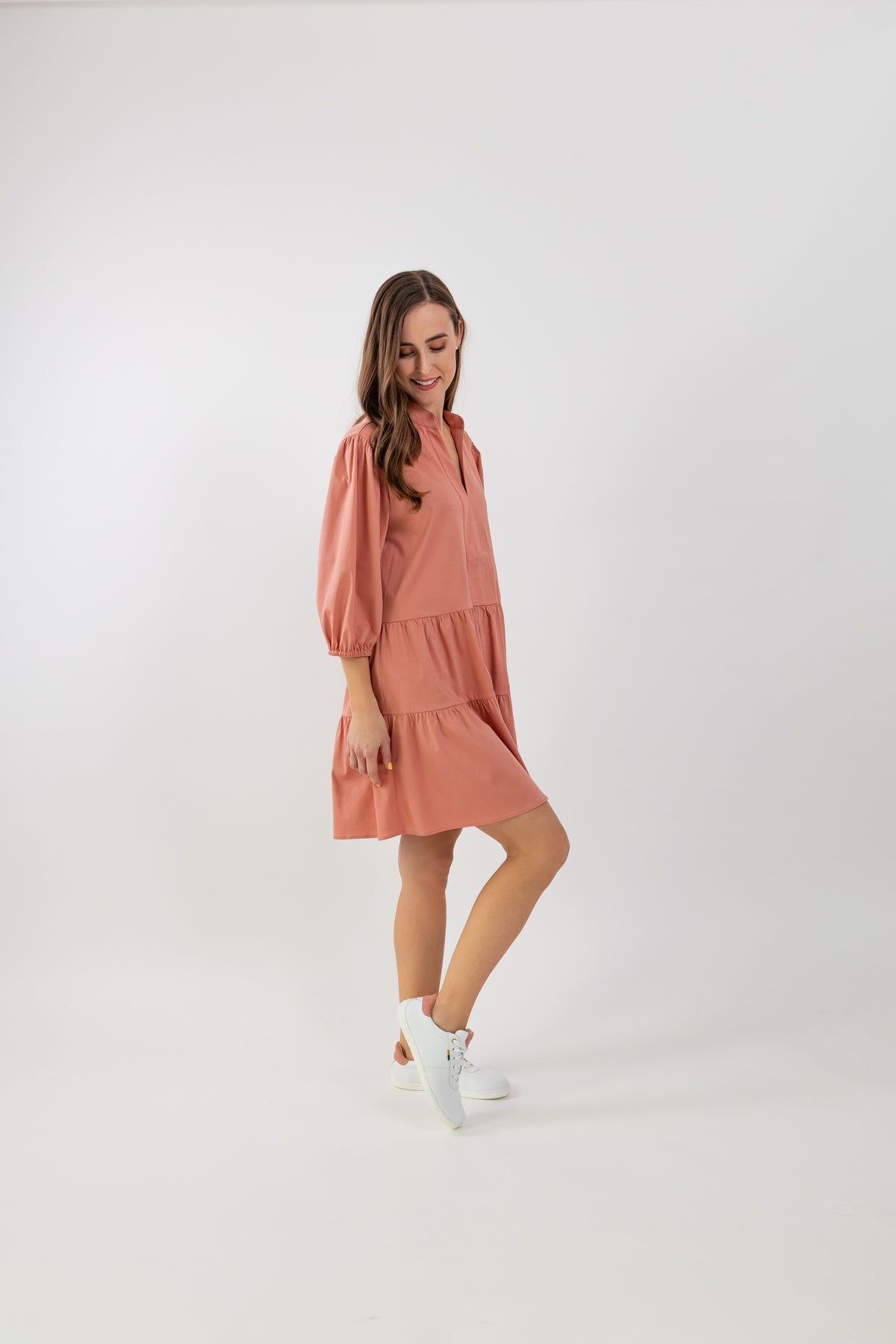 Women's Shirt Dress Be Lenka Essentials - Salmon Pink 1 OzBarefoot Australia
