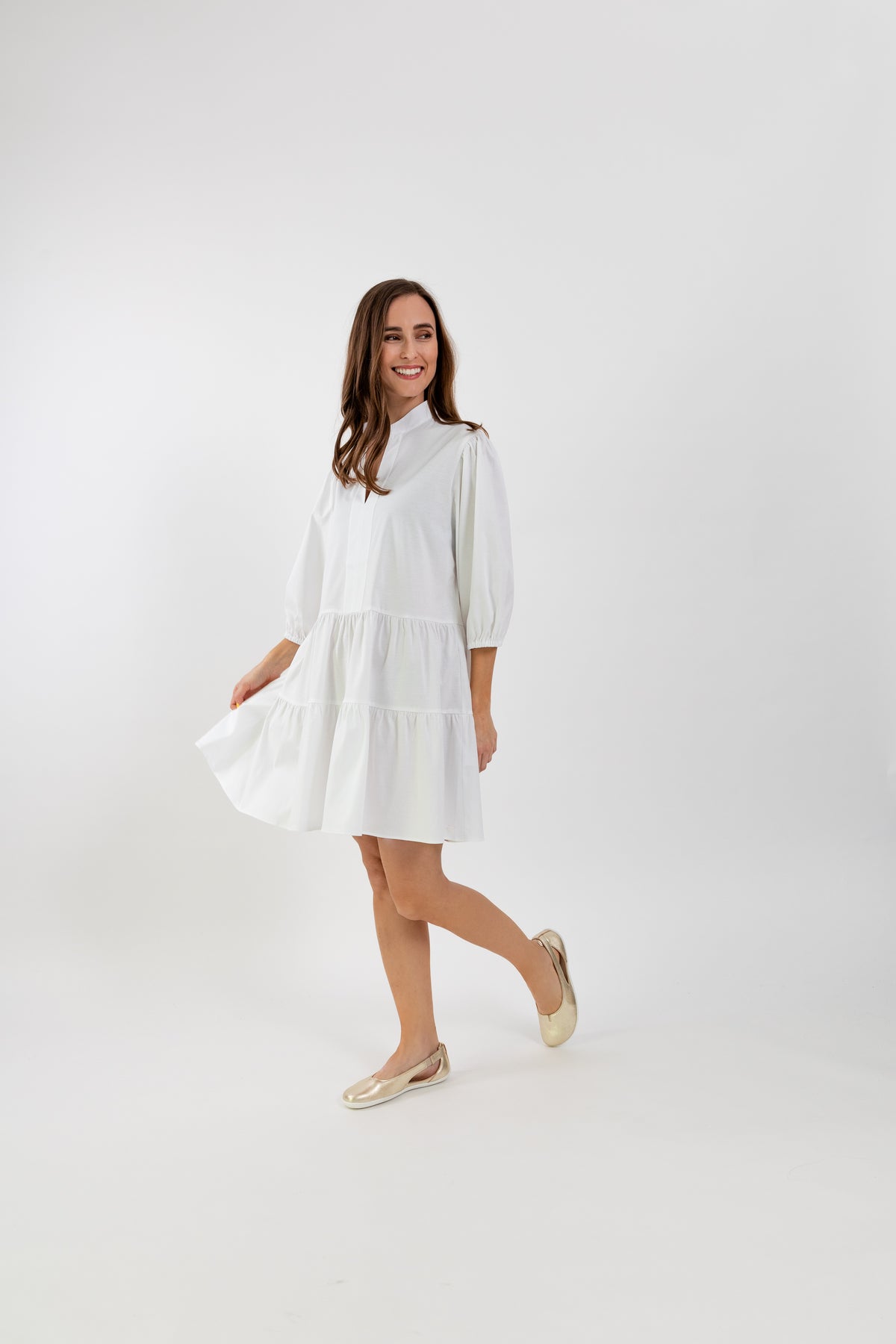 Women's Shirt Dress Be Lenka Essentials - White 1 OzBarefoot Australia
