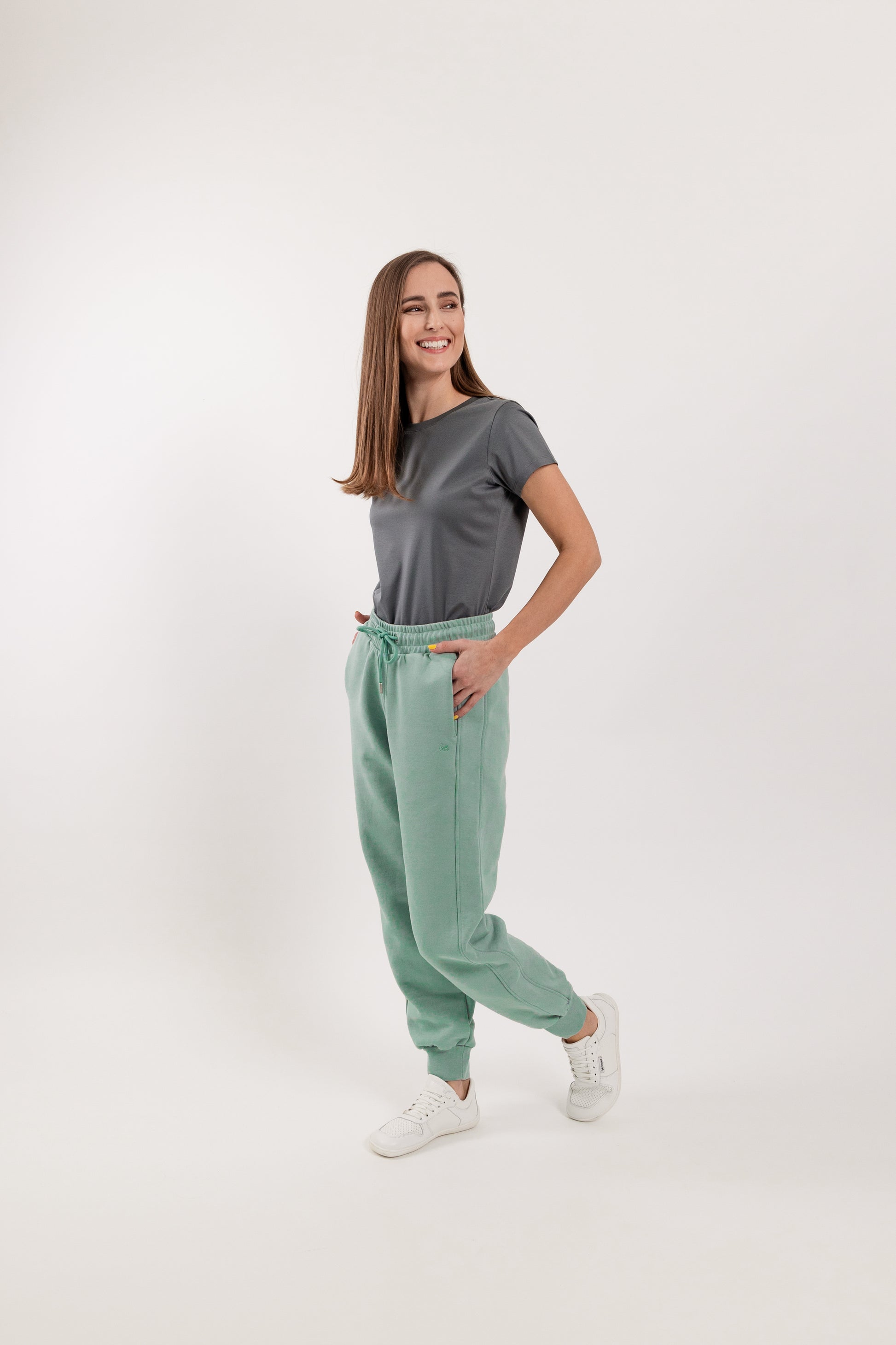 Women's sweatpants Be Lenka Essentials - Pistachio Green 1 OzBarefoot Australia