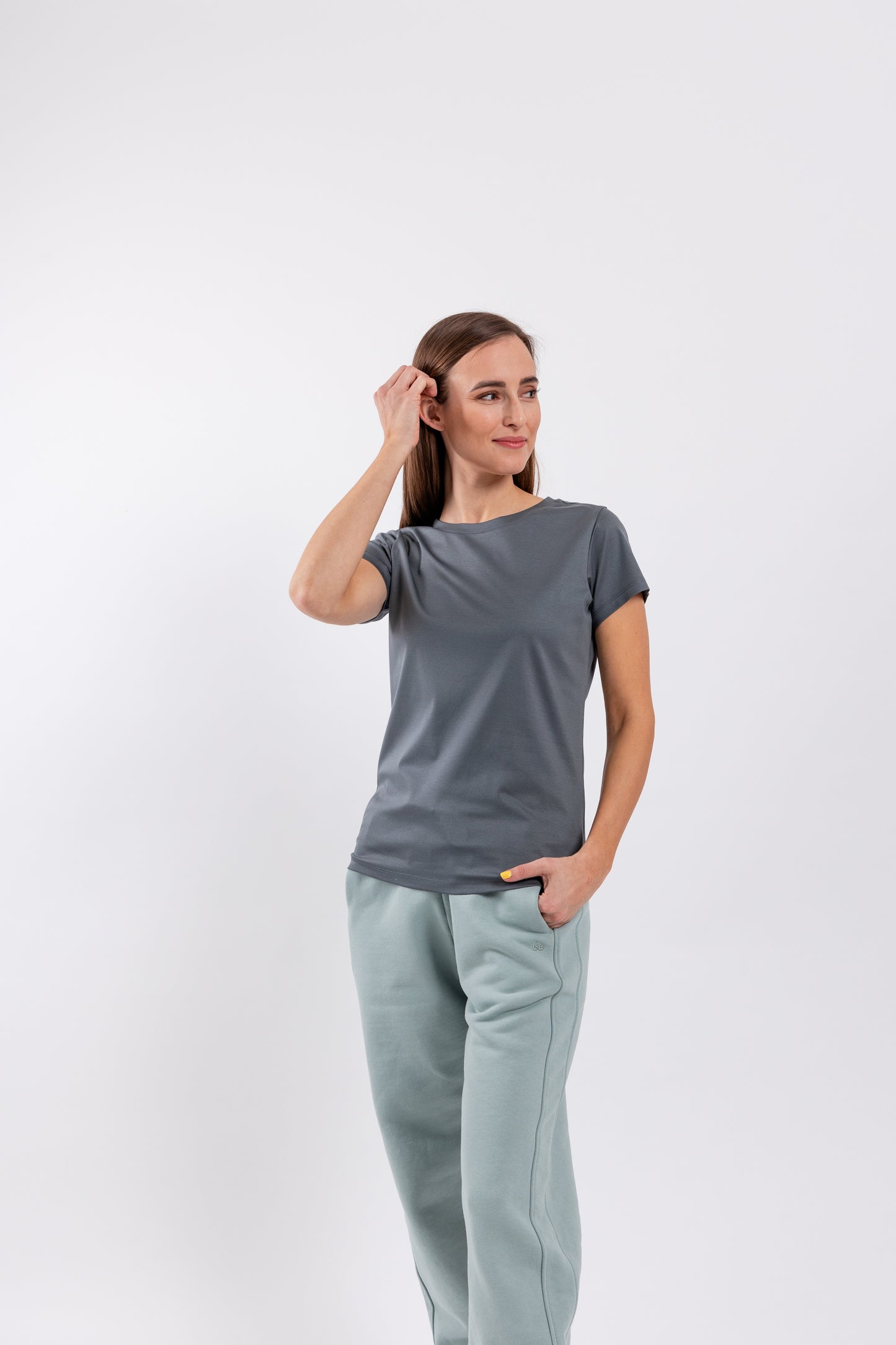 Women's Round Neck t-shirt Be Lenka Essentials - Grey 1 OzBarefoot Australia