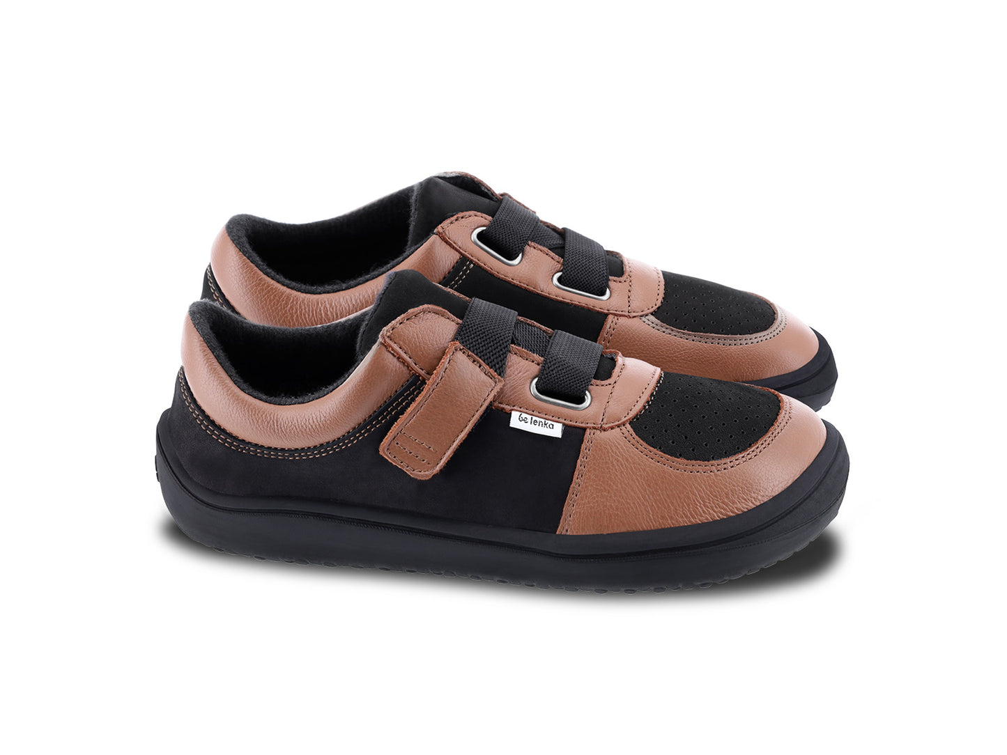 Be Lenka Kids barefoot sneakers - Fluid - Brown & Black 6 OzBarefoot Australia