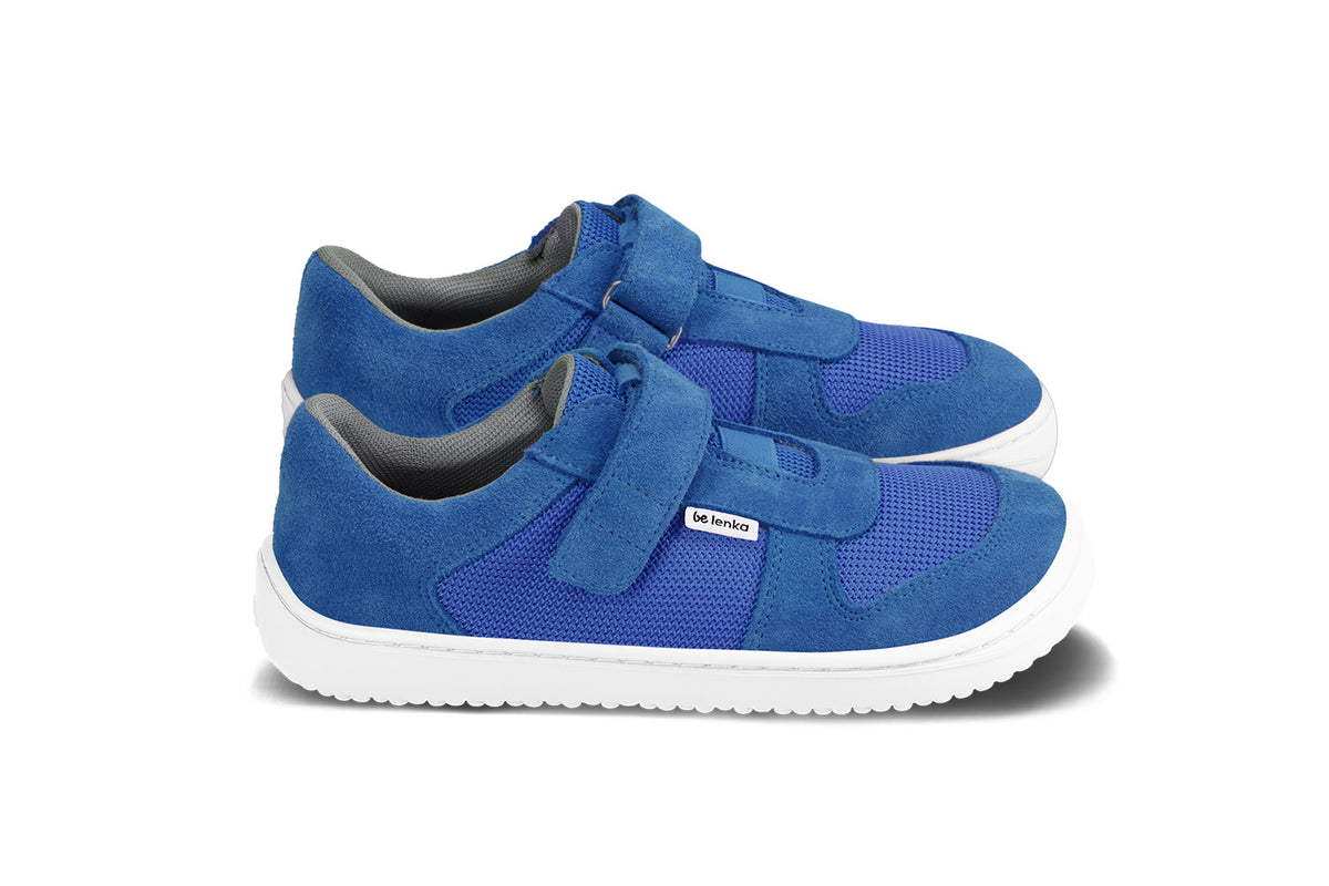 Be Lenka Kids barefoot sneakers Joy - Blue & White 1  - OzBarefoot