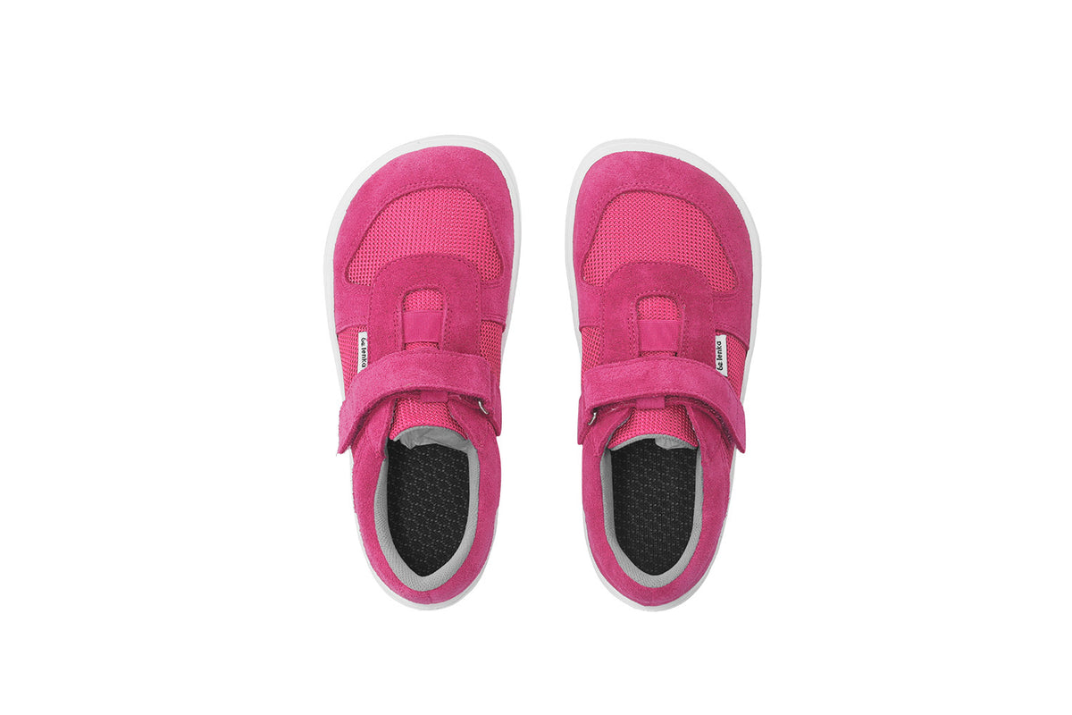 Be Lenka Kids barefoot sneakers Joy - Dark Pink & White 5  - OzBarefoot