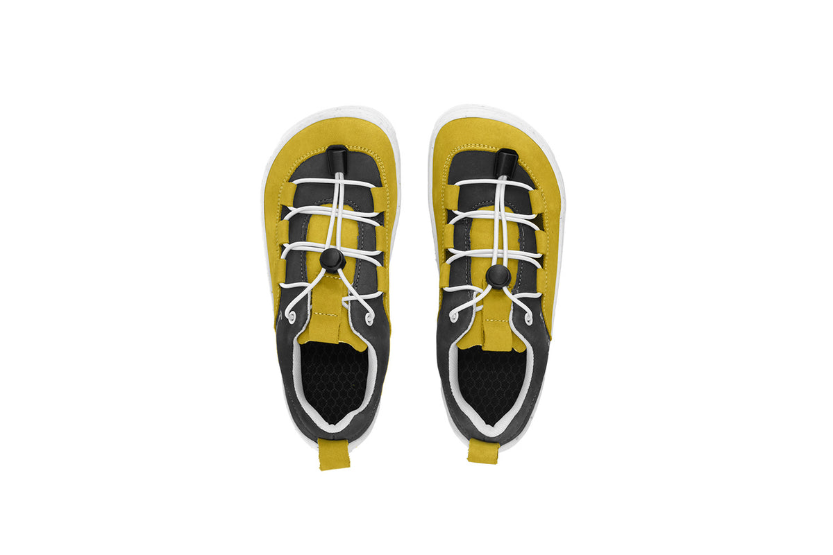 Kids barefoot sneakers Be Lenka Xplorer - Yellow & Olive Black 3  - OzBarefoot