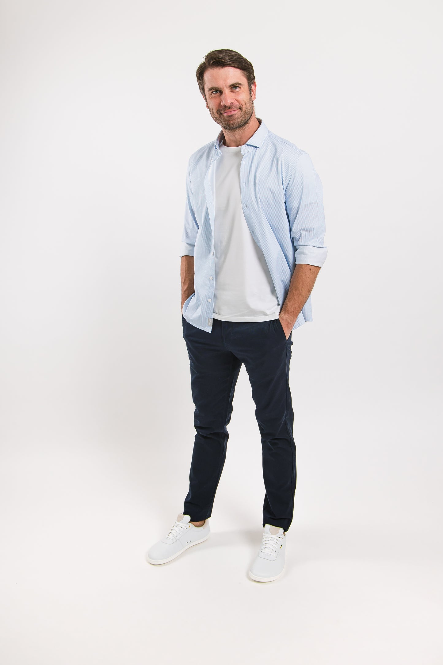 Men’s Shirt Regular Be Lenka Essentials - Blue and White 4 OzBarefoot Australia