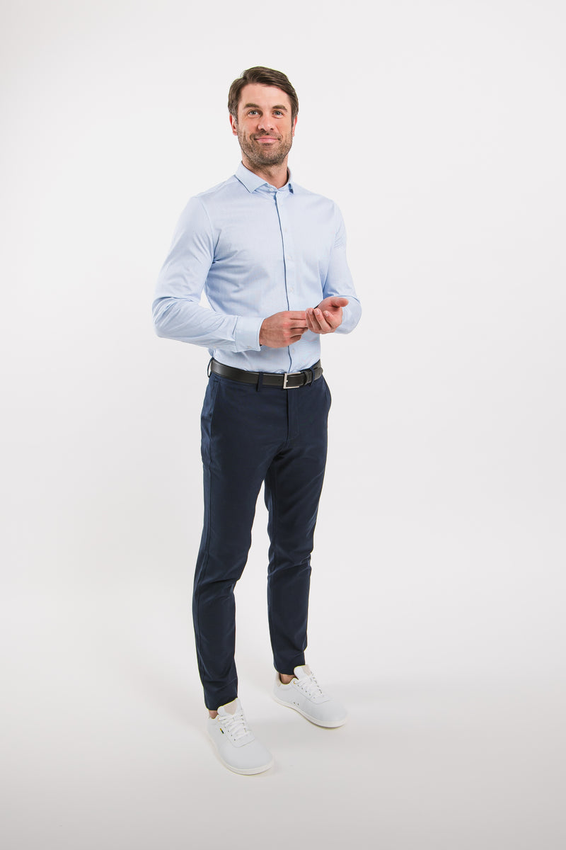 Men’s Shirt Slim Be Lenka Essentials - Blue and White 2 OzBarefoot Australia