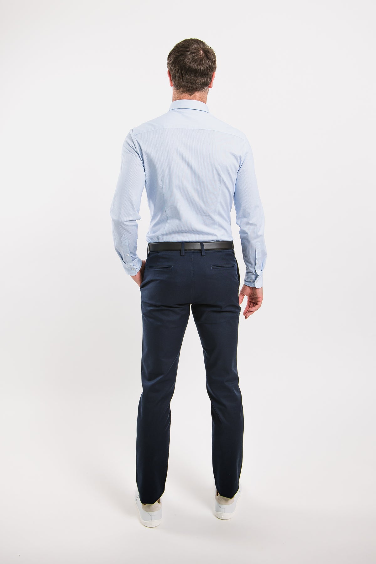 Men’s Shirt Slim Be Lenka Essentials - Blue and White 4 OzBarefoot Australia