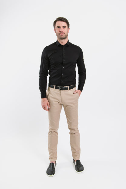 Men’s Shirt Slim Be Lenka Essentials - Jet Black 2 OzBarefoot Australia