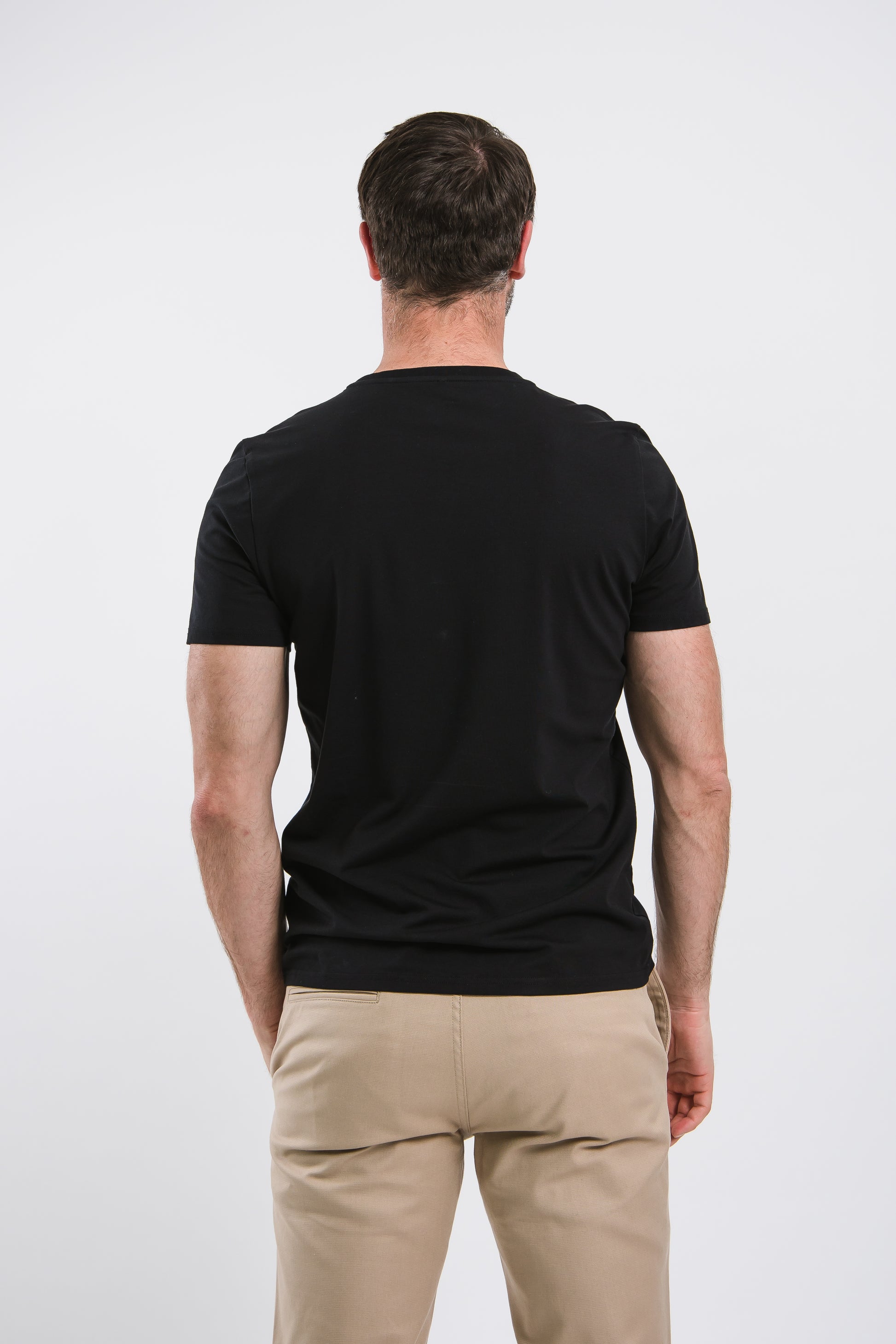 Men’s Round Neck T-shirt Be Lenka Essentials - Jet Black 3 OzBarefoot Australia