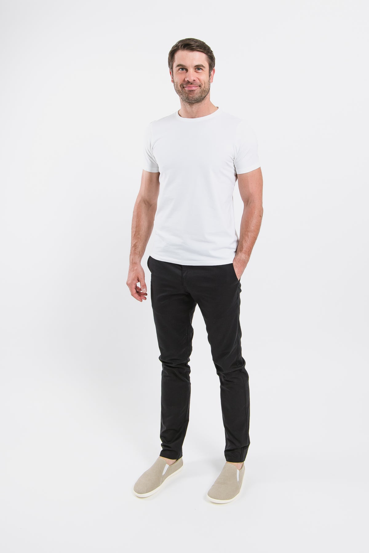 Men’s Round Neck T-shirt Be Lenka Essentials - White 3 OzBarefoot Australia