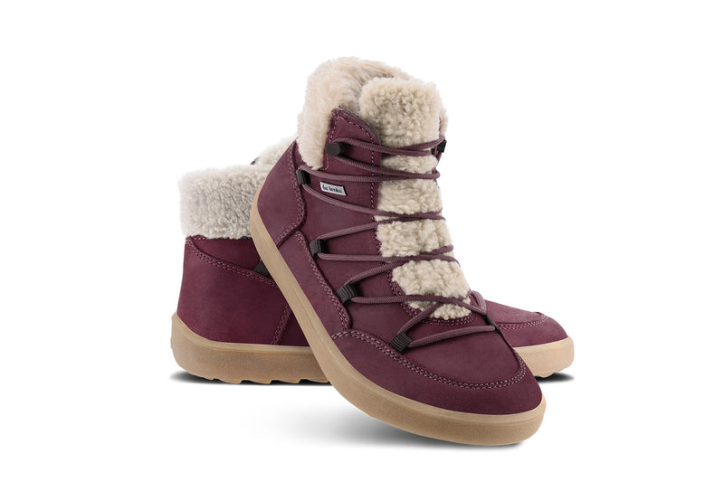 Winter Barefoot Boots Be Lenka Bliss - Burgundy Red 1 OzBarefoot Australia