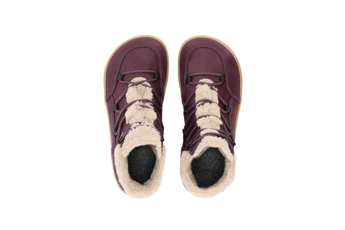 Winter Barefoot Boots Be Lenka Bliss - Burgundy Red 3 OzBarefoot Australia