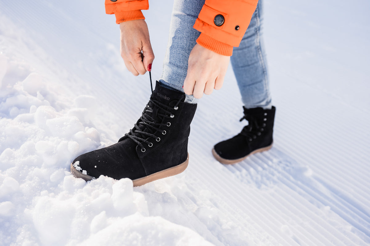 Winter Barefoot Boots Be Lenka Winter 3.0 - Matt Black 12 OzBarefoot Australia
